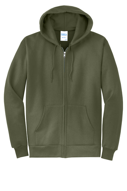 Port & Co® Core Fleece Full-Zip Hooded Sweatshirt