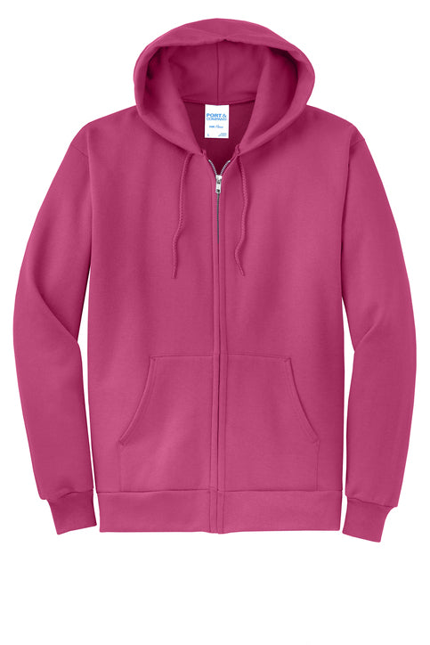 Port & Co® Core Fleece Full-Zip Hooded Sweatshirt